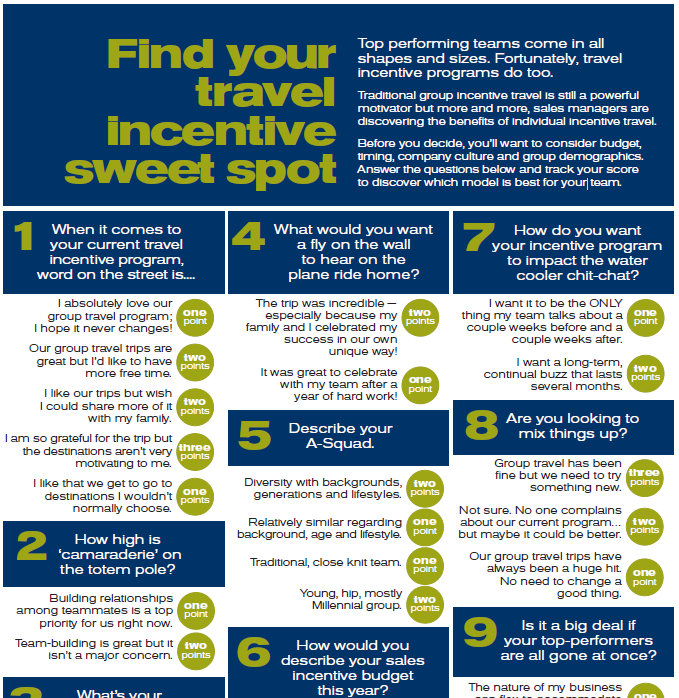 travel incentives example